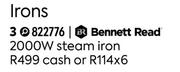 Bennett Read 2000W Steam Iron 822776