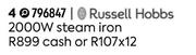 Russell Hobbs 2000W Steam Iron 796847