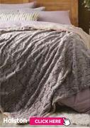 Halston 2 Ply Reversible Faux Fur/Sherpa Throw(150 x 200cm)