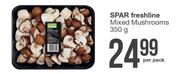 Spar Freshline Mixed Mushrooms-350g Per Pack