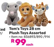 Tom's Toys 28cm Plush Animal Assorted 836893/890/914-Each