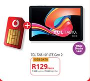 TCL Tab 10" LTE Gen 2-On 15GB Data