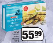 Spar Crumbed Garlic Mussels-400g Each