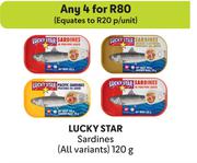 Lucky Star Sardines (All Variants)-For 4 x 120g