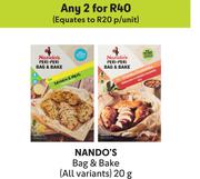 Nando's Bag & Bake (All Variants)-For 2 x 20g