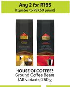 House Of Coffees Ground Coffee Bens (All Variants)-For 2 x 250g