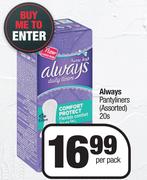 Always Pantyliners Assorted-20s Per Pack