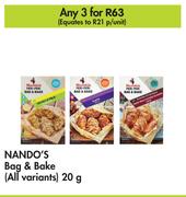 Nando's Bag & Bake (All Variants)-For Any 3 x 20g