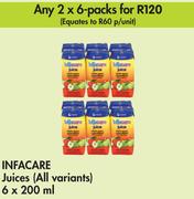 Infacare Juices (All Variants) 6 x 200ml-For Any 2 x 6Pack