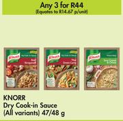 Knorr Dry Cook-In Sauce (All Variants)-For Any 3 x 47/48g