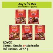 Royco Sauces, Gravies Or Marinades (All Variants)-For Any 5 x 31-47g