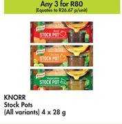Knorr Stock Pots (All Varaints)-For Any 3 x 4 x 28g