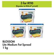Blossom Lite Medium Fat Spread-For 3 X 1kg