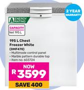 Defy 195L Chest Freezer White DMF470