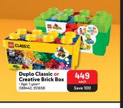 Lego Duplo Classic Or Creative Brick Box-Each