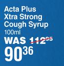 Vicks Acta Plus Xtra Strong Cough Syrup-100ml