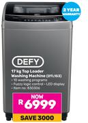 Defy 17Kg Top Loader Washing Machine DTL153