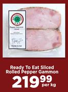 Ready To Eat Sliced Rolled Pepper Gammon-Per Kg