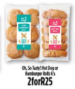 Oh, So Tasty! Hot Dog Or Hamburger Rolls-2x6's