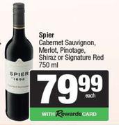 Spier Cabernet Sauvignon,Merlot,Pinotage,Shiraz Or Signature Red-750ml Each