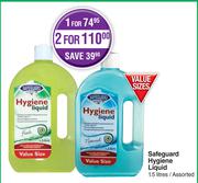 Safeguard Hygiene Liquid Assorted-1.5Ltr Each