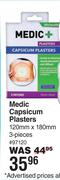 Medic Capsicum Plasters 120mm x 180mm-3 Piece