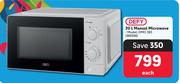 Defy 20L Manual Microwave DMO 383