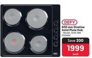 Defy 600mm Slimline Solid Plate Hob DHD 398