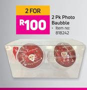 2 Pack Photo Baubble-For 2