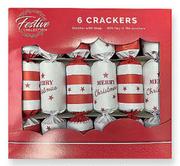 Festive 6 Pack Paper Crackers