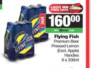 Flying Fish Premium Beer Pressed Lemon Handies-For 2 x 6 x 330ml