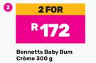 Bennetts Baby Bum Creme-For 2 x 300g