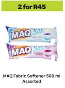 Maq Fabric Softener Assorted-For 2 x 500ml