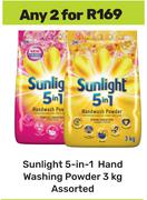 Sunlight 5 In 1 Hand Washing Powder Assorted-For 2 x 3Kg