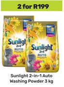 Sunlight 2 In 1 Auto Washing Powder-For 2 x 3Kg
