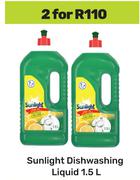 Sunlight Dishwashing Liquid-For 2 x 1.5L