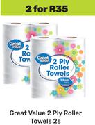 Great Value 2 Ply Roller Towels-For 2 x 2s