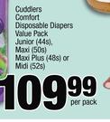 Cuddlers Comfort Disposable Diapers Value Pack Junnior(44s), Max(50s) Maxi plus(48s) Or Midi(52s)-Pe