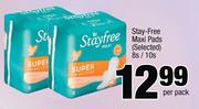 Stay Free Maxi Pads(Selected)-8s/10s Per Pack