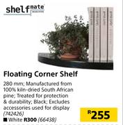 Shelfmate Floating Corner Shelf 280mm (White)