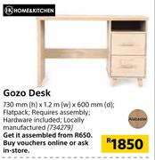 Home&Kitchen Gozo Desk-730mm(h) x 1.2m(w) x 600mm(d)
