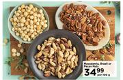 Macadmia, Brazil Or Pecan Nuts-Per 100g
