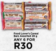 Food Lover's Cereal Bars Assorted-For 6 x 28g