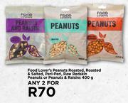 Food Lover's Peanuts Roasted, Roasted & Salted, Peri Peri, Raw Redskin Peanuts-For Any 2 x 400g