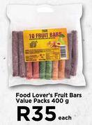 Food Lover's Fruit Bars Value Packs-400g Each