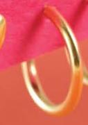 9ct & Silver Bonded 12mm Single Gents Gypsey Earring-Each
