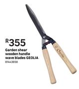 Geolia Wave Blades Wooden Handle Garden Shear