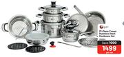 Tissolli 21 Piece Crown Stainless Steel Cookware Set-Per Set
