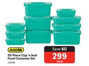 Addis 20 Piece Clip n Seal Food Container Set