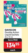 Gaviscon Double Action Liquid Sachets-24 x 10ml Each